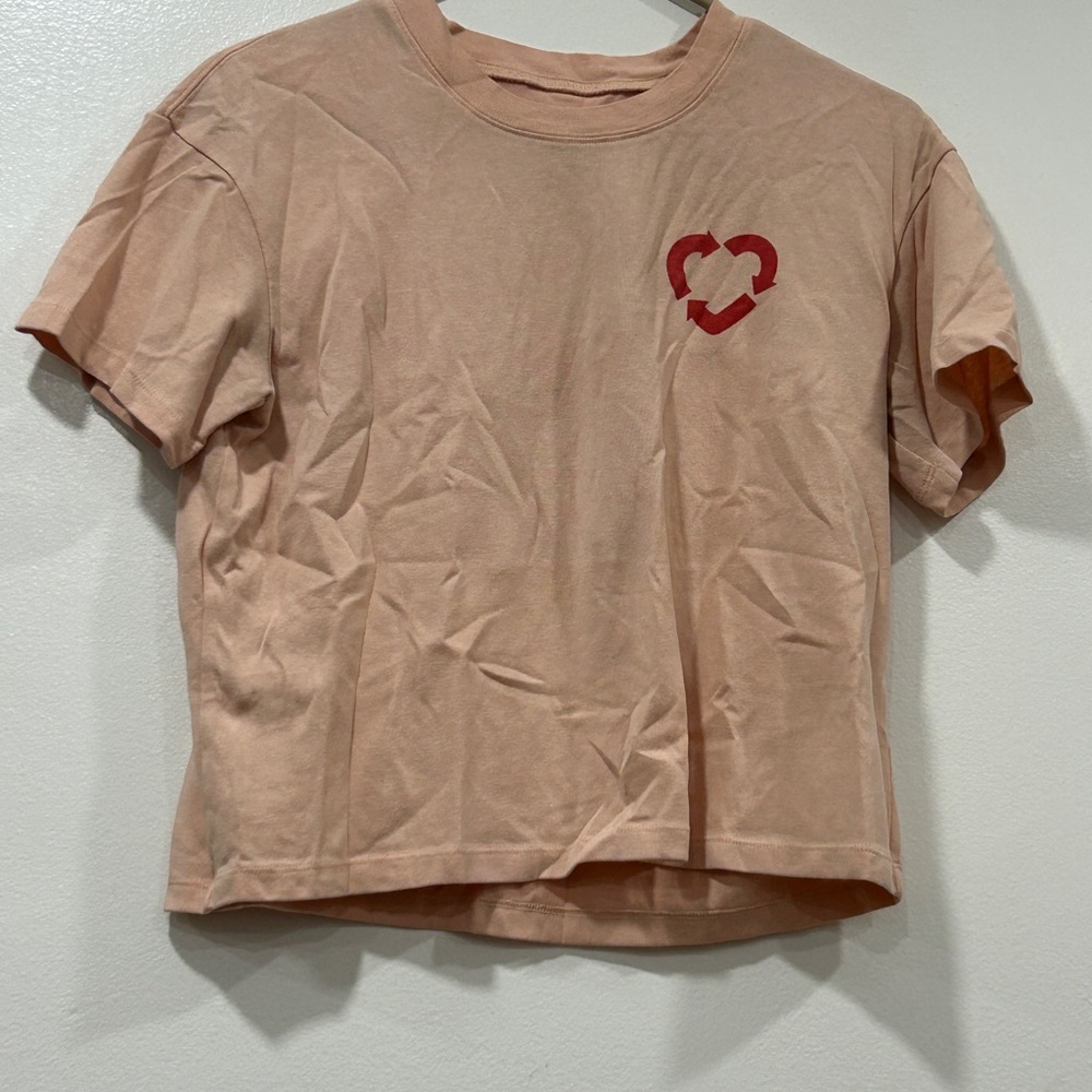 Madewell Kids T-Shirt with Red Heart - Tan
